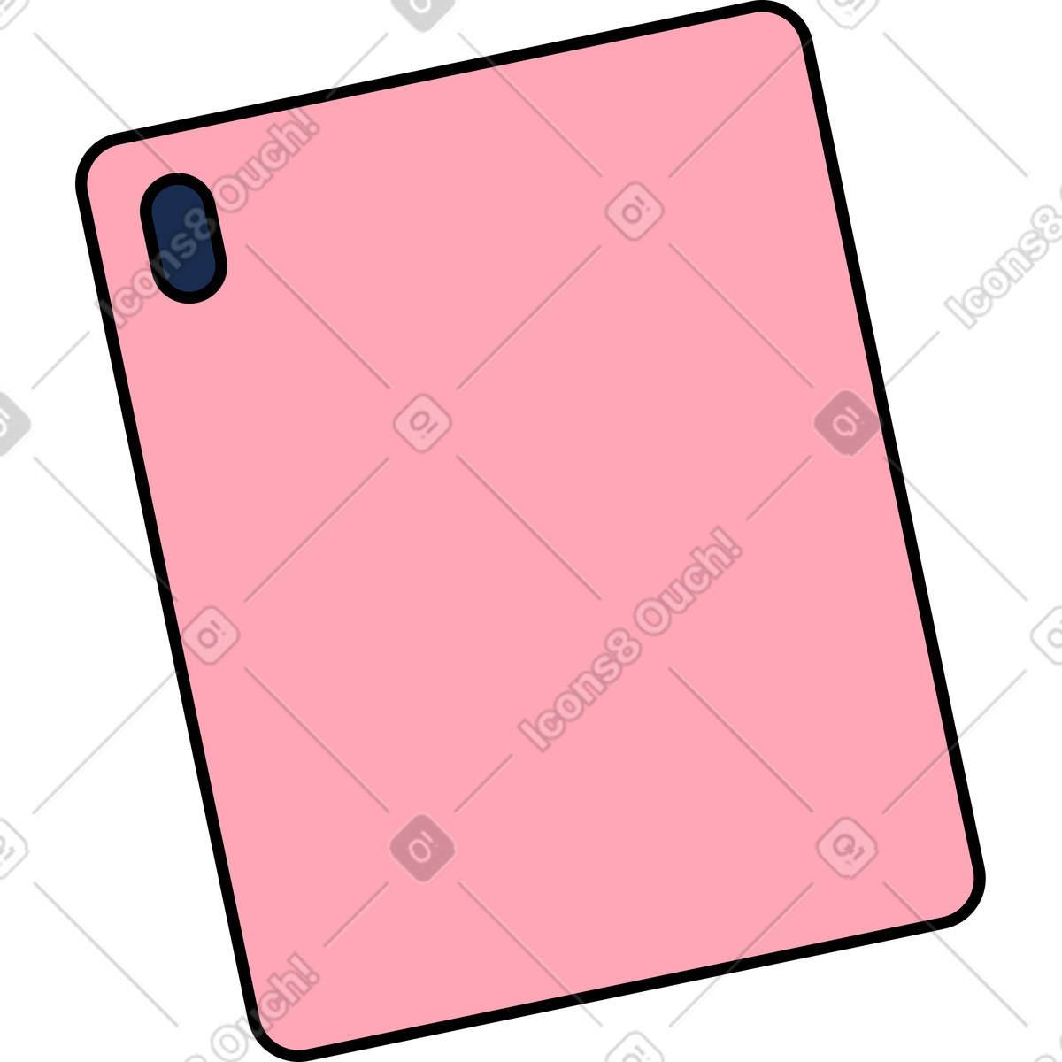 Tablet illustration in Kindy style download in PNG, SVG