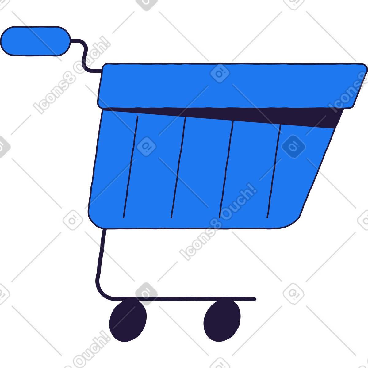 Ilustração de Carrinho compras em no estilo Conifer para baixar em PNG, SVG