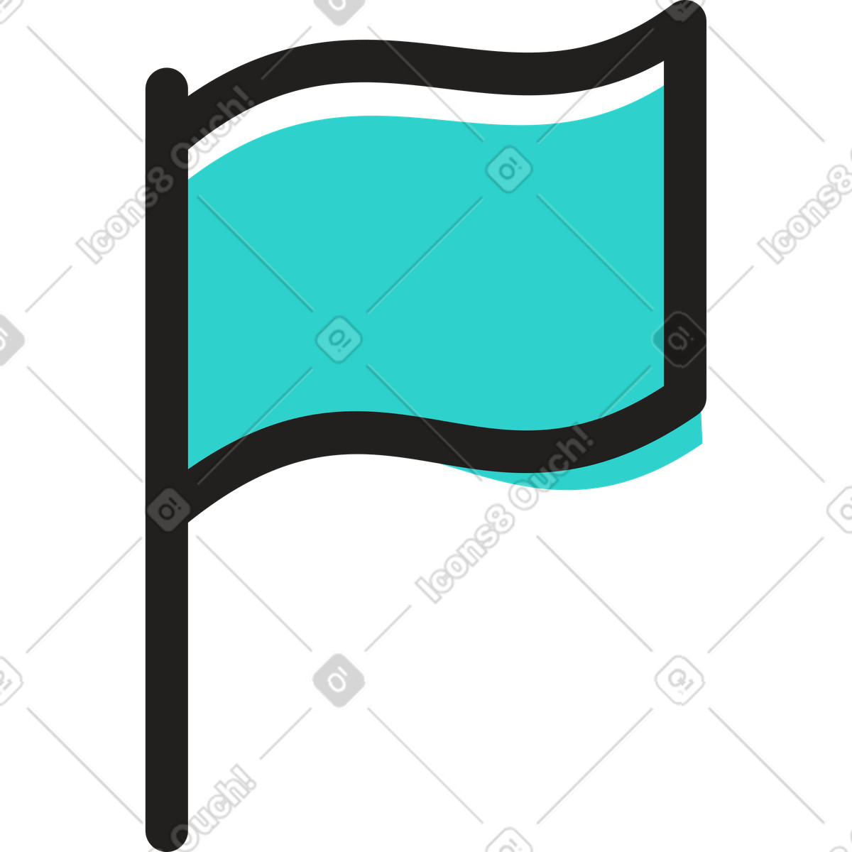 Flagge-Illustration im Little-Stil als Download in PNG, SVG