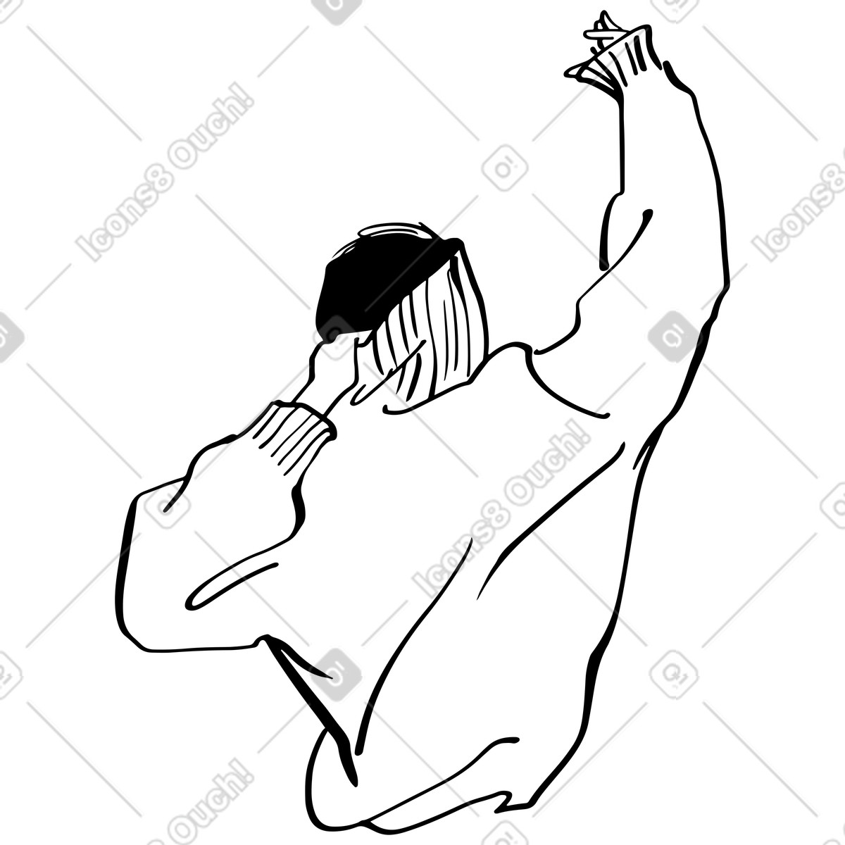 Illustration Mettre un pull chaud dans le style Line à télécharger aux formats PNG, SVG