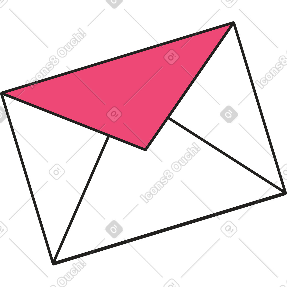Ilustração de O envelope em no estilo Dazzle Line para baixar em PNG, SVG
