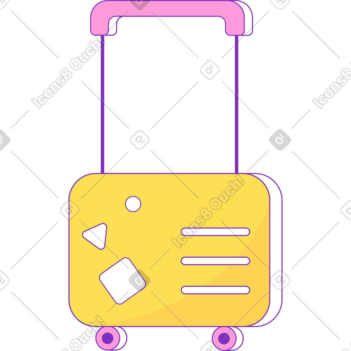 Ilustración Maleta en estilo Elastic a descargar en PNG y SVG