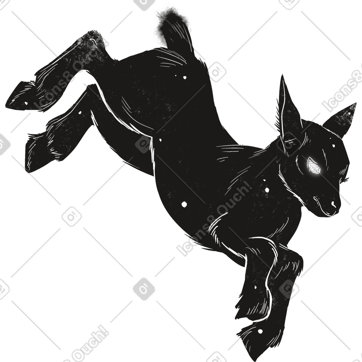 Goatling illustration in Mystery style download in PNG, SVG