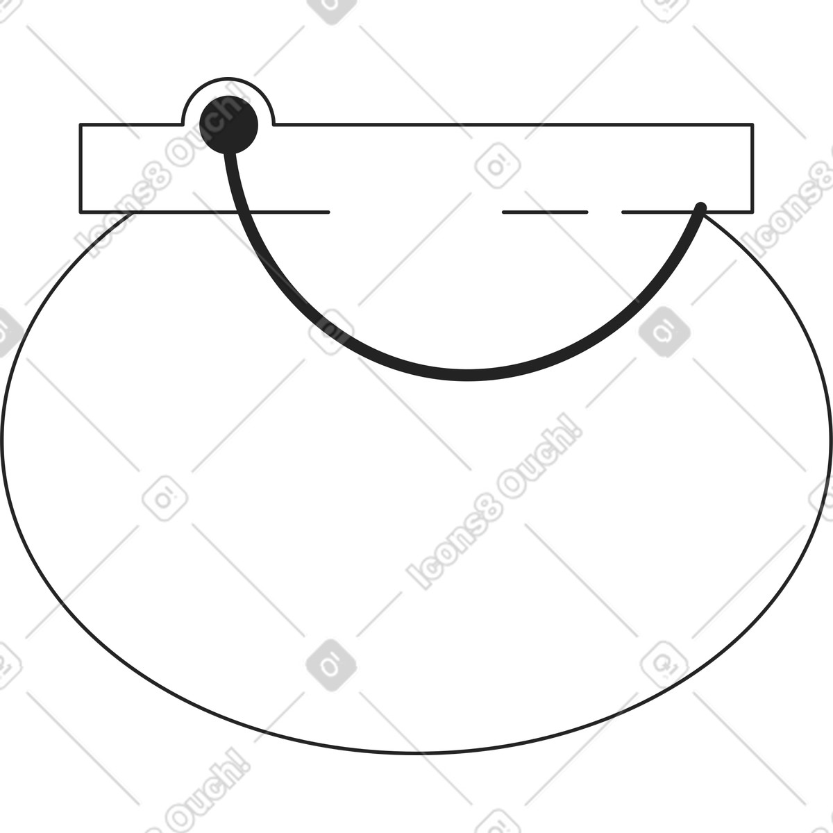 Illustration Chaudron pour potion dans le style Sammy Line à télécharger aux formats PNG, SVG