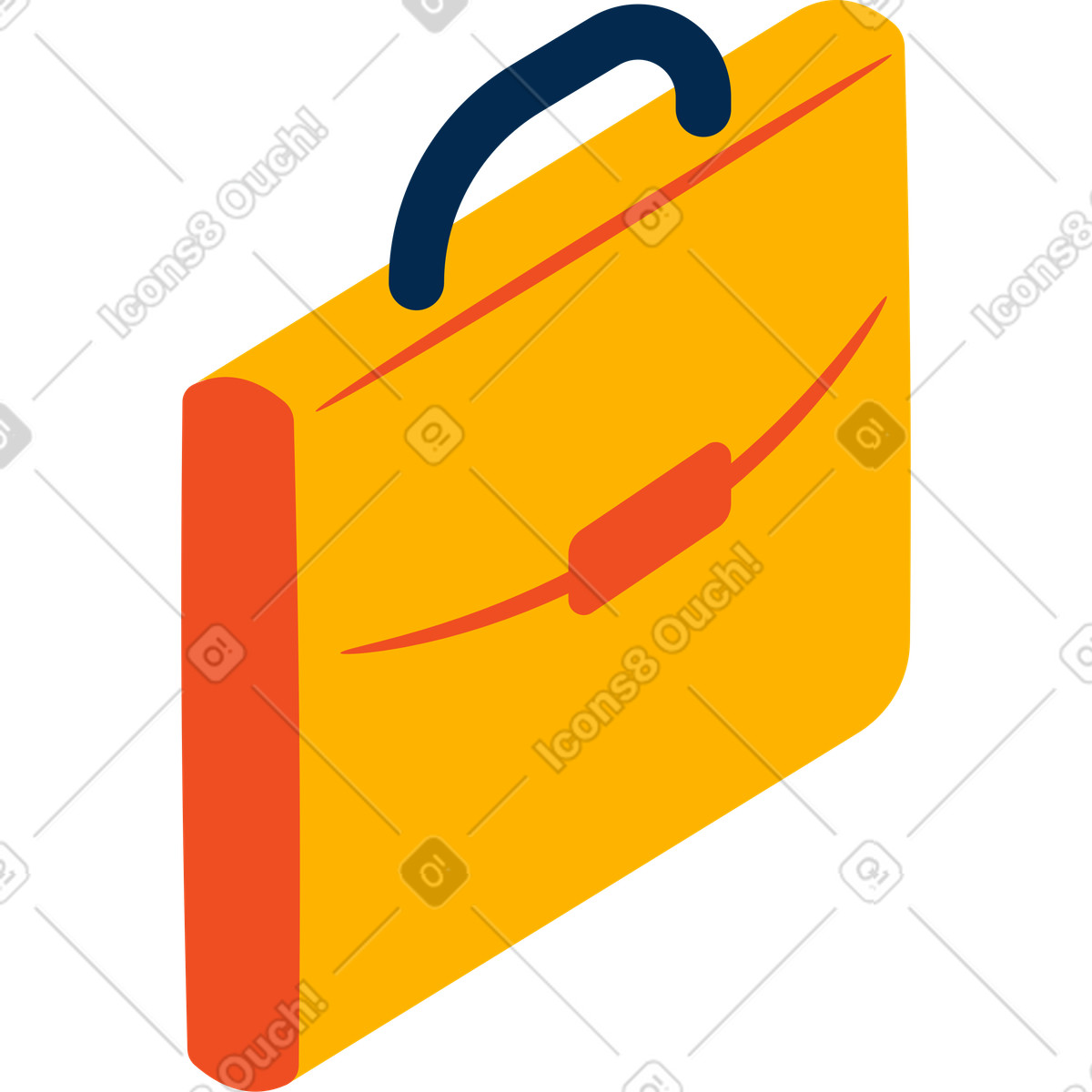 Briefcase illustration in Flame style download in PNG, SVG