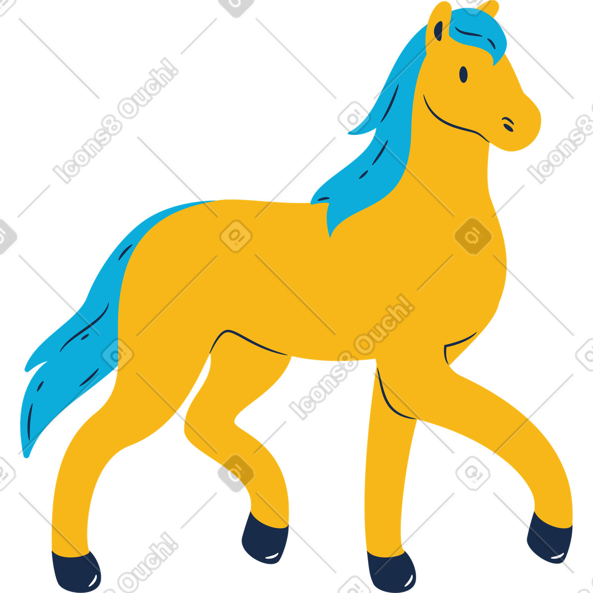 Ilustração de Andar a cavalo em no estilo Flame para baixar em PNG, SVG