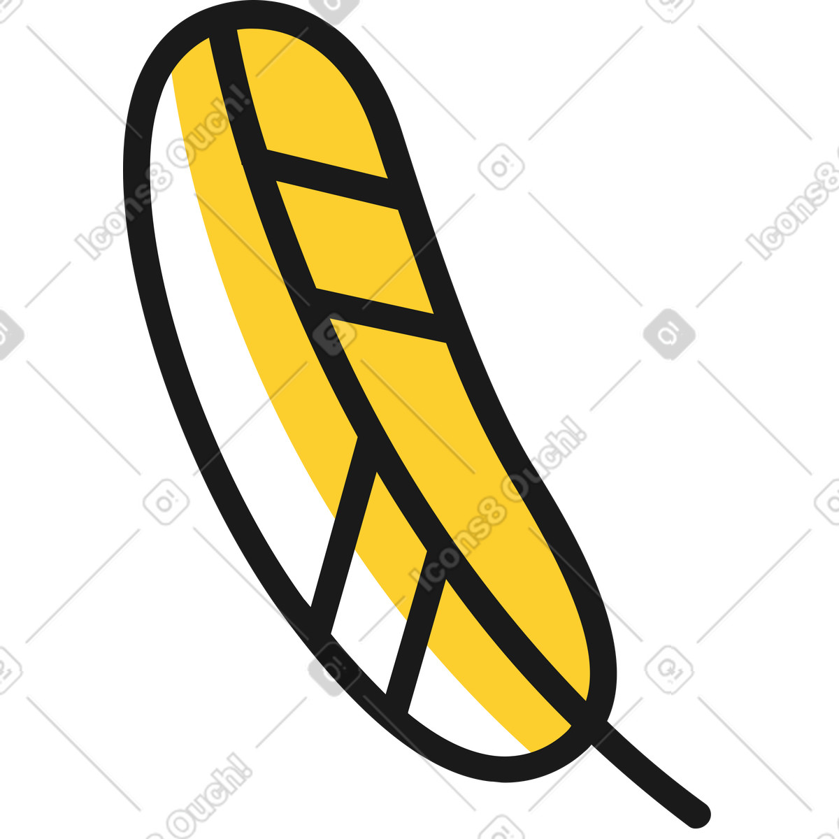 Иллюстрация Oval vein leaf в стиле Taxi — скачать в форматах PNG, SVG