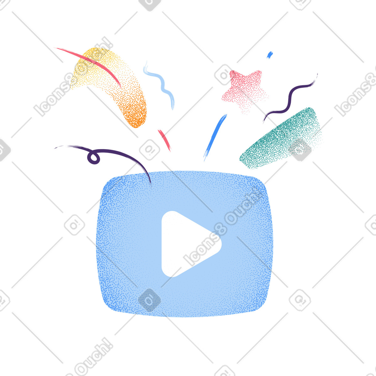Ilustración Social media content creation en estilo Grain a descargar en PNG y SVG