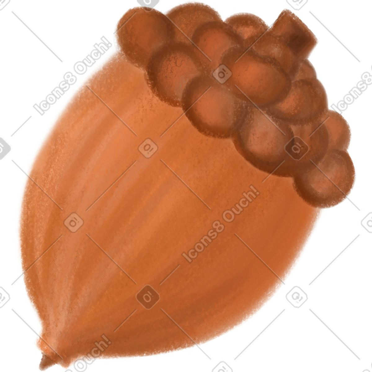 Mushy 스타일의 Acorn 일러스트레이션 PNG, SVG 다운로드