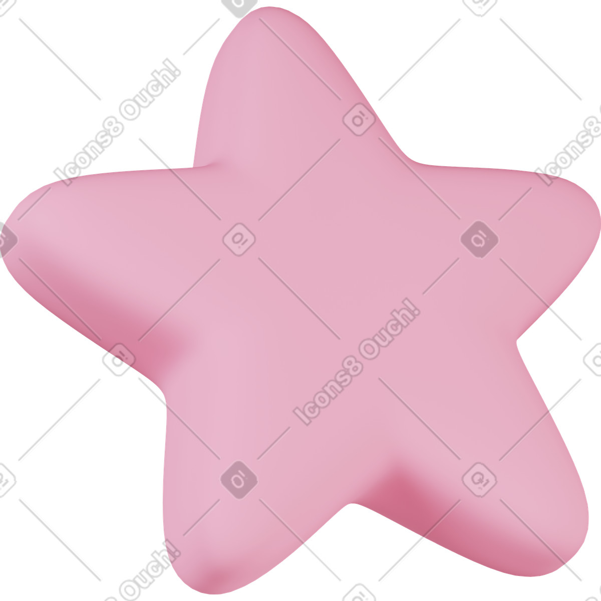 Ilustração de Rotated pink star em no estilo 3D Casual life para baixar em PNG, SVG
