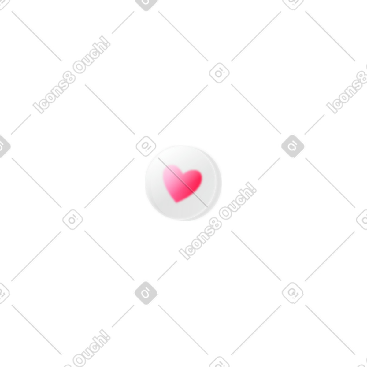Heart illustration in Burst style download in PNG, SVG
