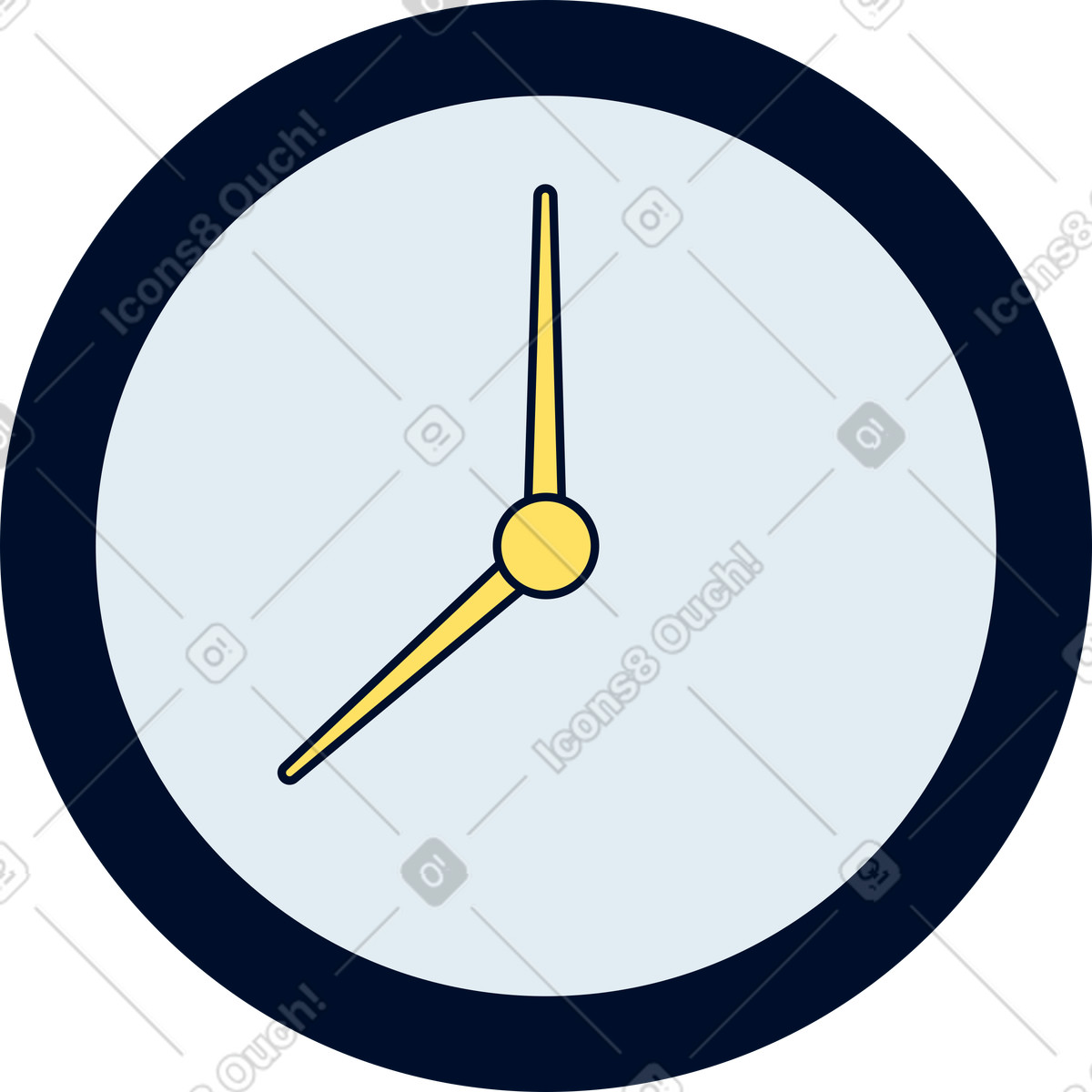 Illustration L'horloge dans le style Teal à télécharger aux formats PNG, SVG