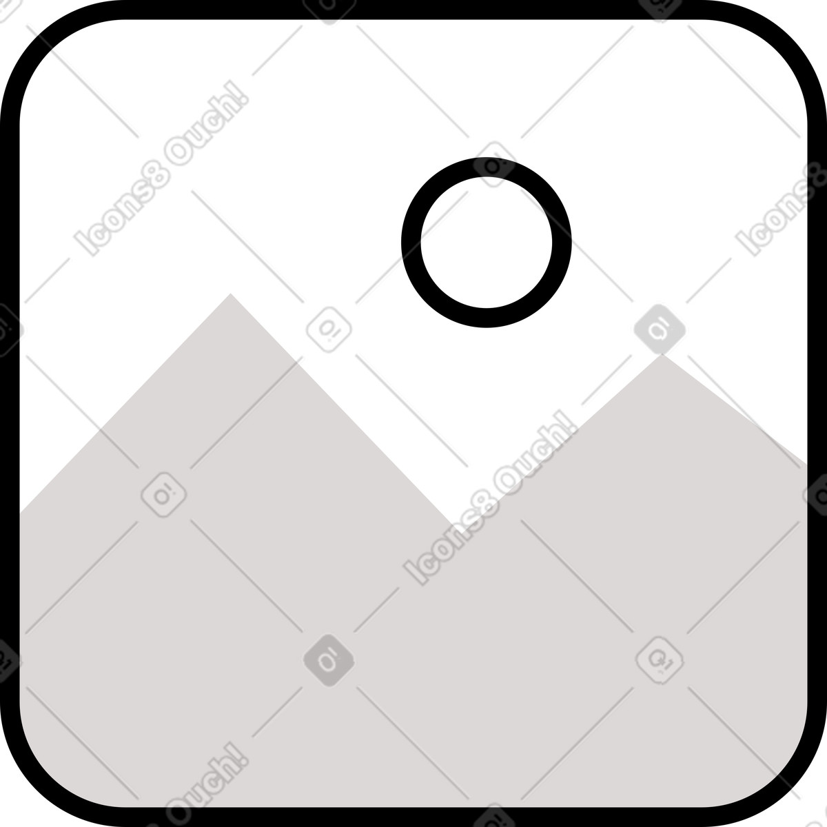 Ilustración Icono de imagen en estilo Shade a descargar en PNG y SVG