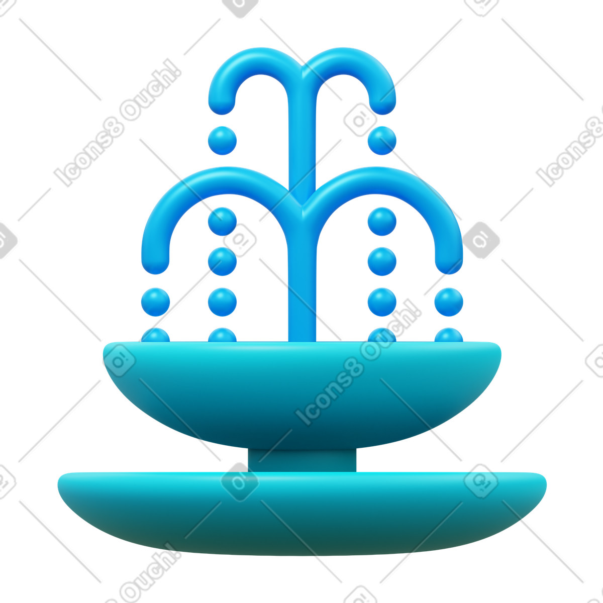 Illustration Fountain dans le style 3D Fluency à télécharger aux formats PNG, SVG