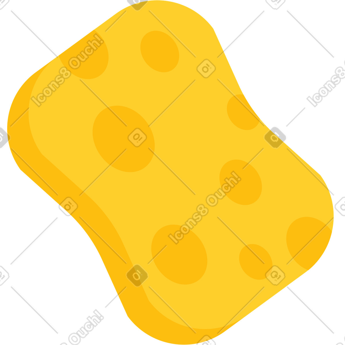 Sponge illustration in Sammy style download in PNG, SVG