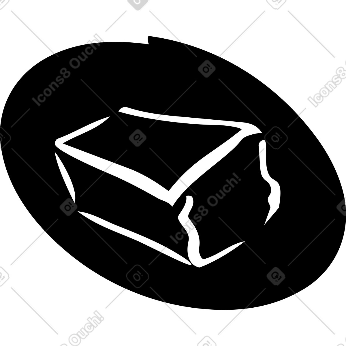 Circle with stack of files-Illustration im Line-Stil als Download in PNG, SVG