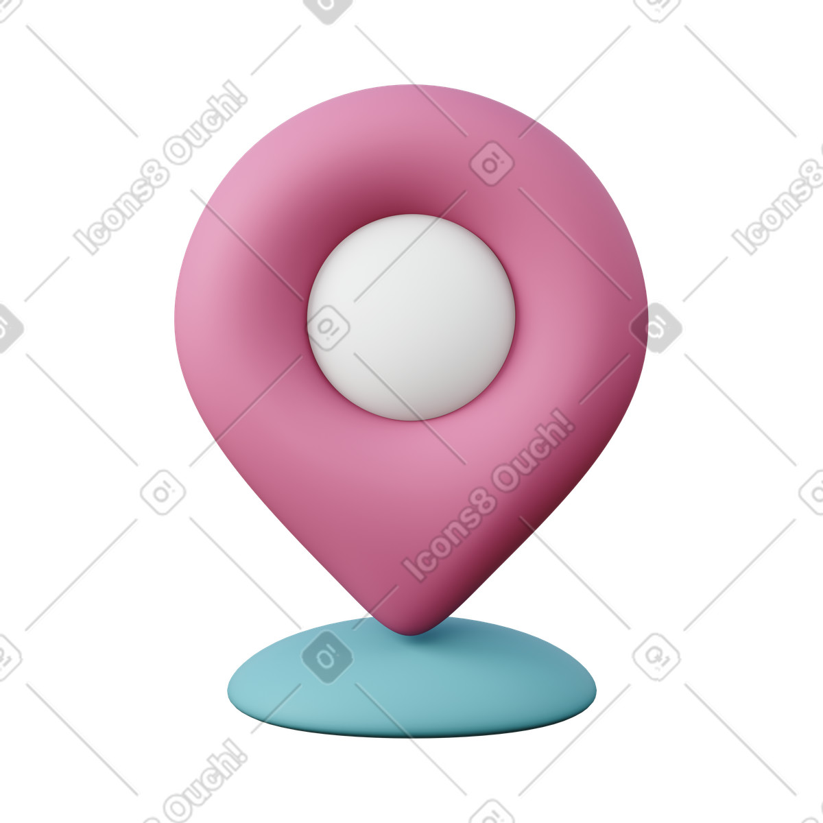 Place marker-Illustration im 3D Sugary-Stil als Download in PNG, SVG