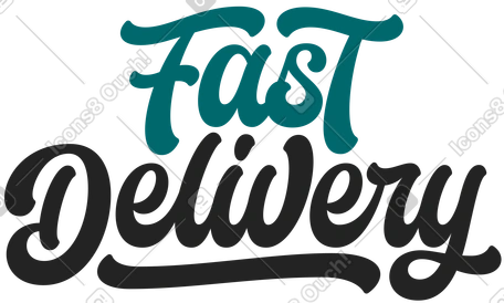 Lettering fast delivery PNG, SVG