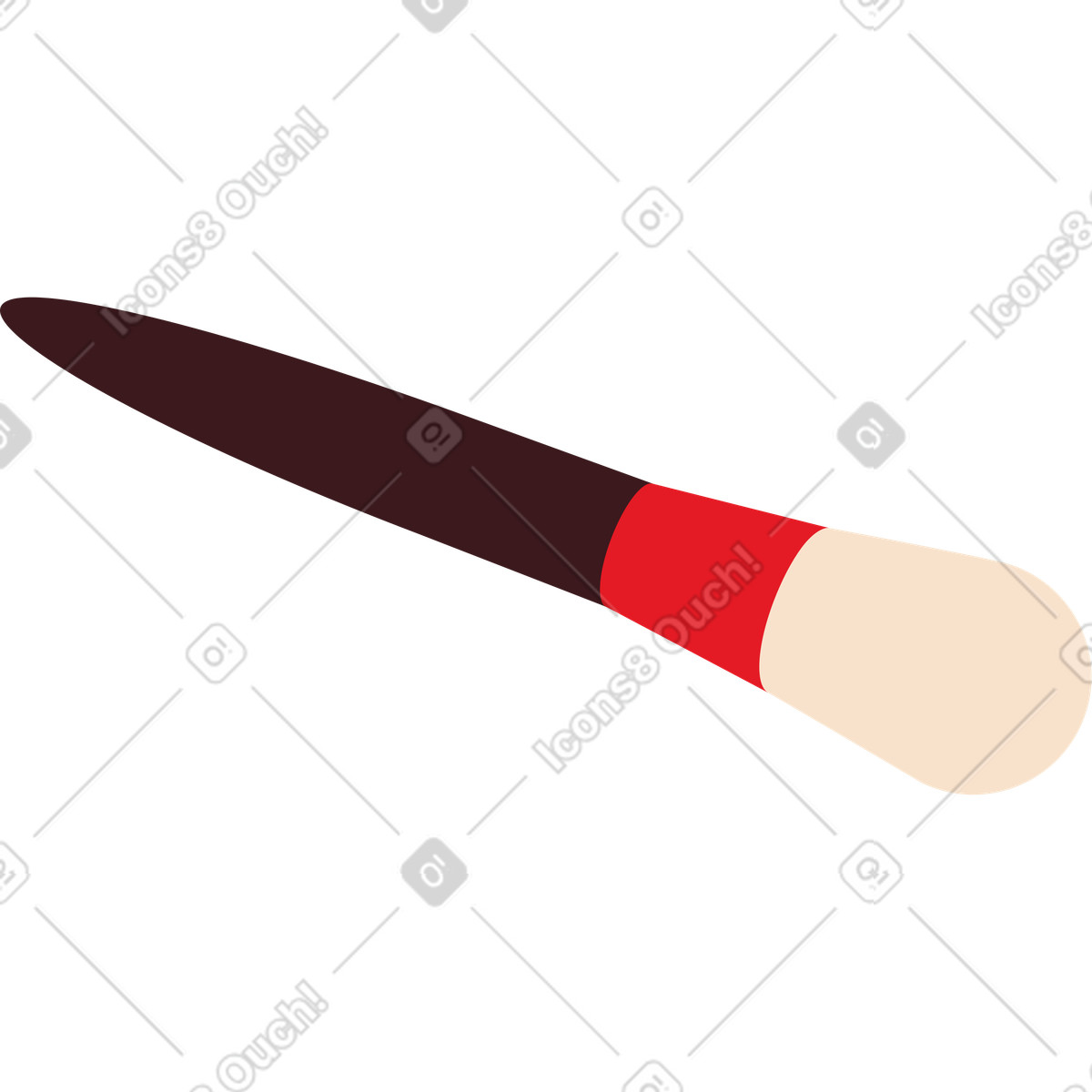 Blush brush illustration in Folks style download in PNG, SVG