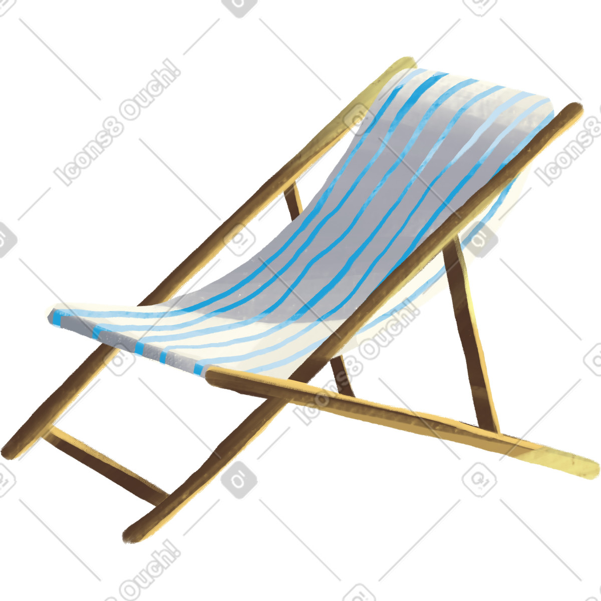 Ilustração de Beach lounger em no estilo Sunday para baixar em PNG, SVG