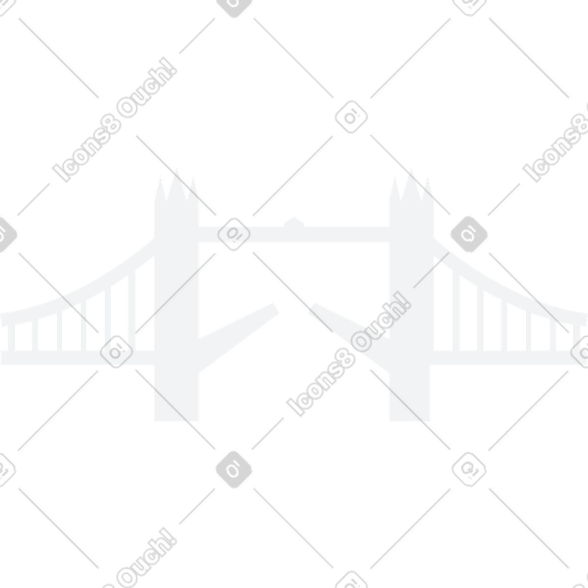 Ponte grigio illustrazione in stile Urban scarica in PNG, SVG