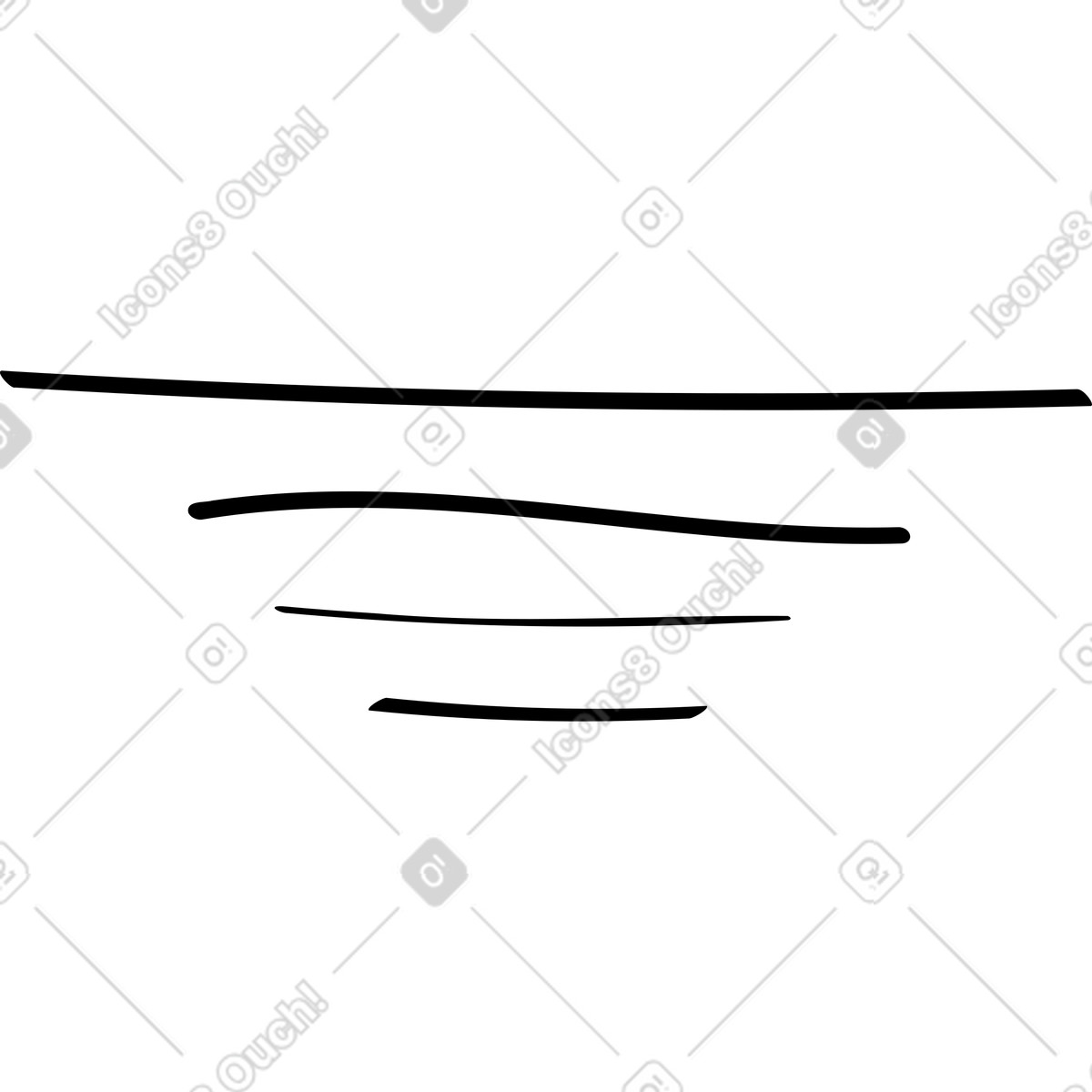 Black lines illustration in Twirl style download in PNG, SVG