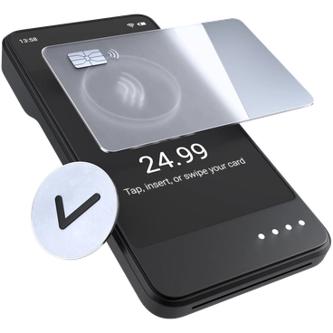 A smartphone displaying a payment interface - 3D Pro style illustration