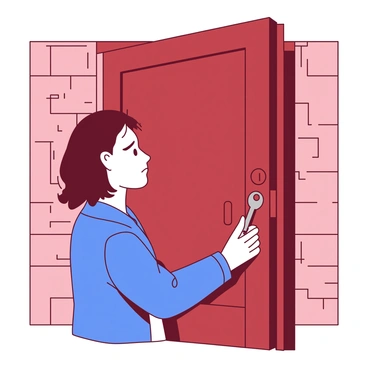 A person trying to insert a key into the wrong keyhole of a door