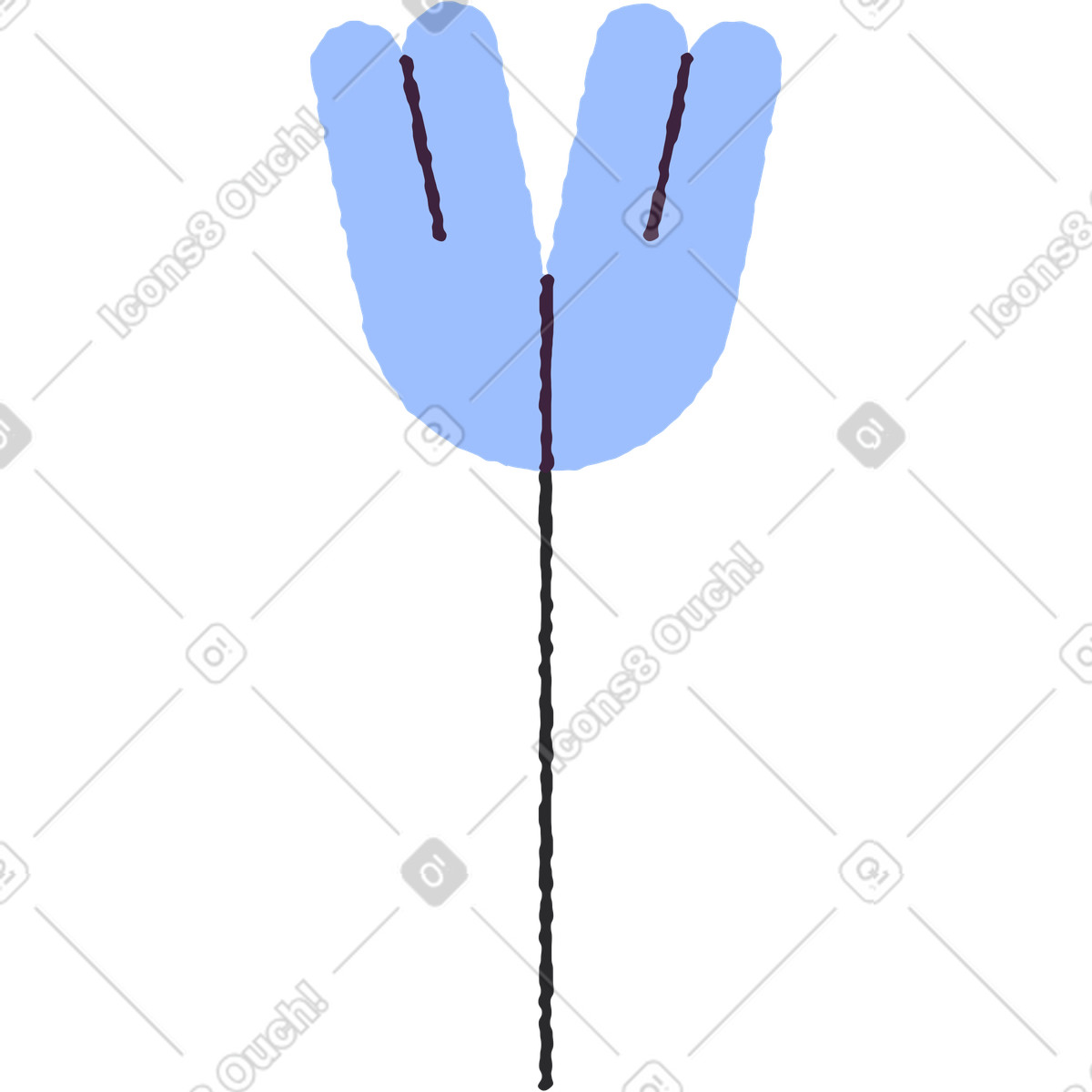 Blume-Illustration im Pablo-Stil als Download in PNG, SVG