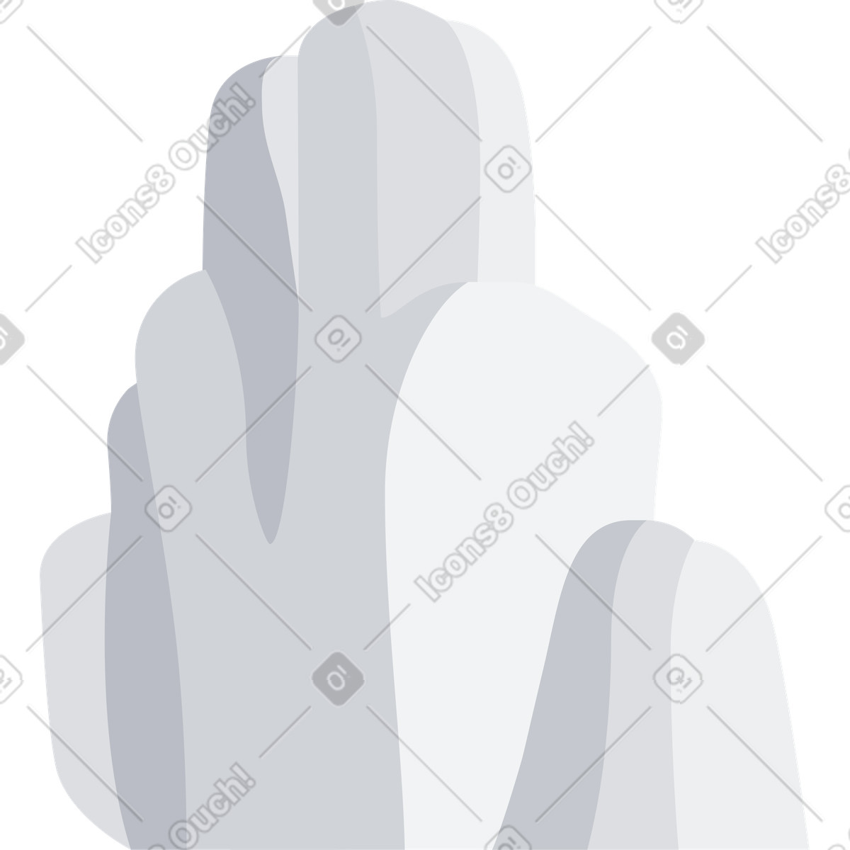 Ilustración Roca en estilo Urban a descargar en PNG y SVG