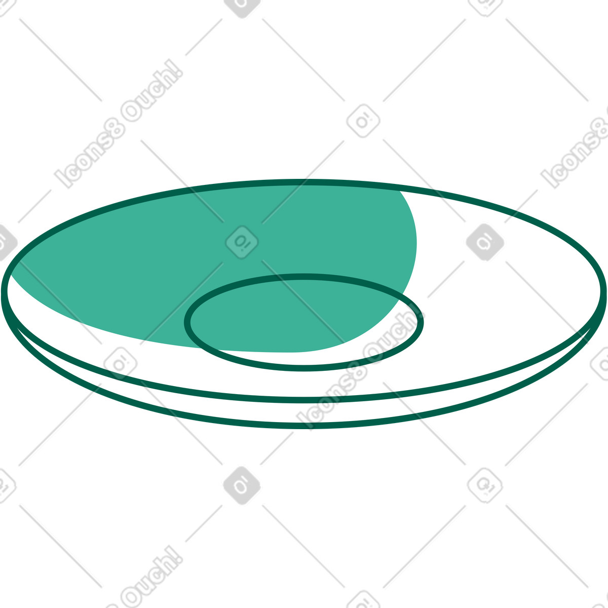 Saucer small illustration in Storyline style download in PNG, SVG
