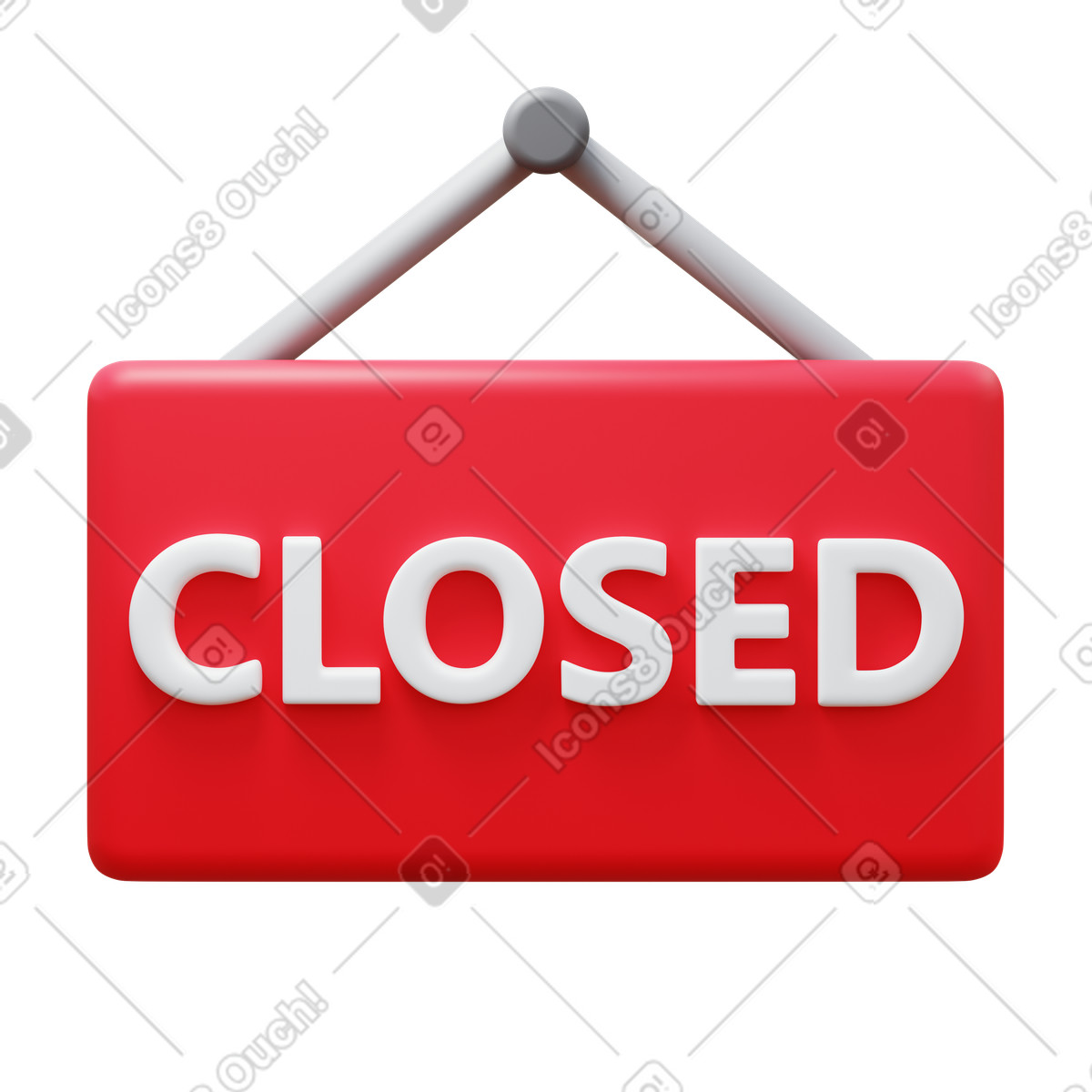 Ilustración Closed sign en estilo 3D Fluency a descargar en PNG y SVG