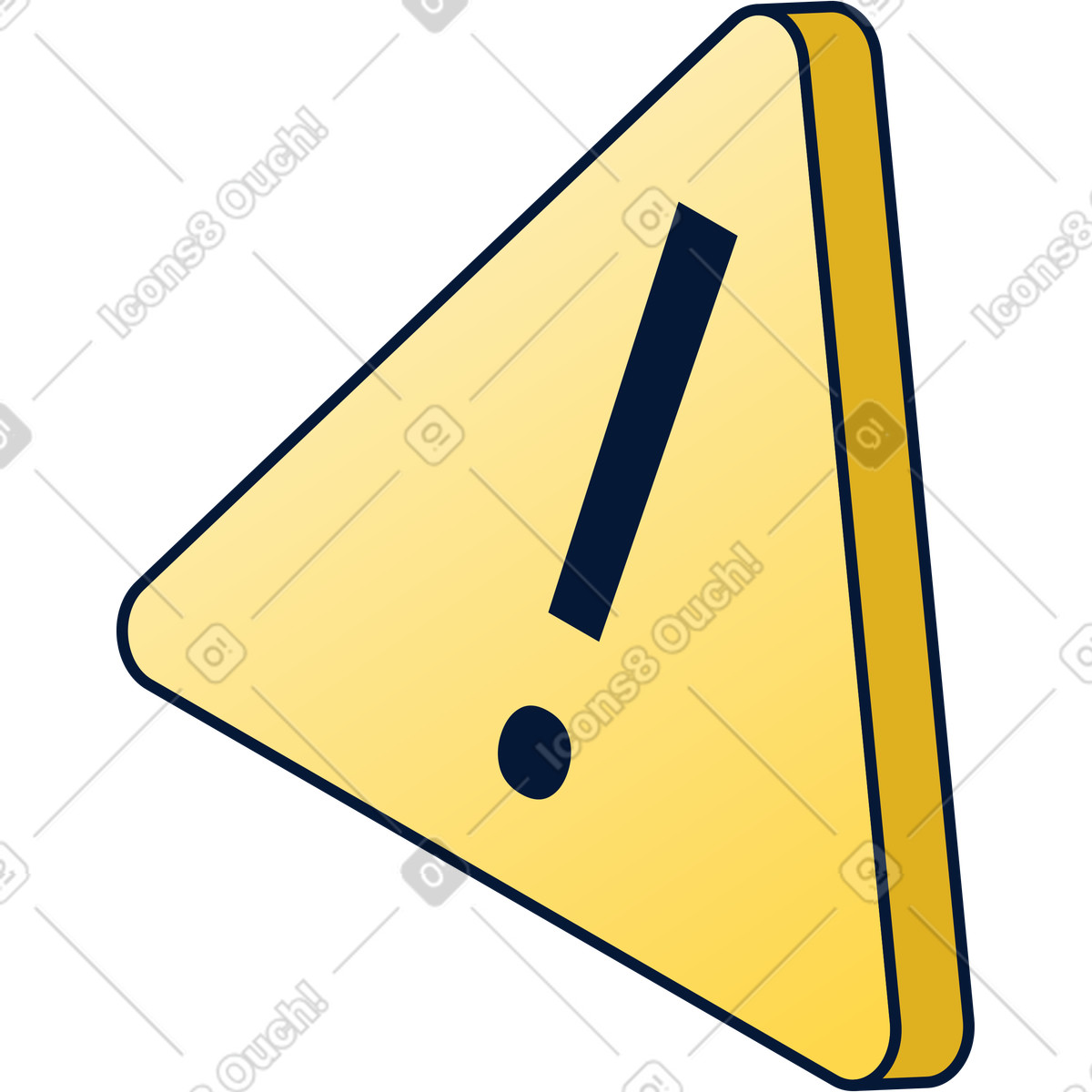Warning sign illustration in Neat style download in PNG, SVG