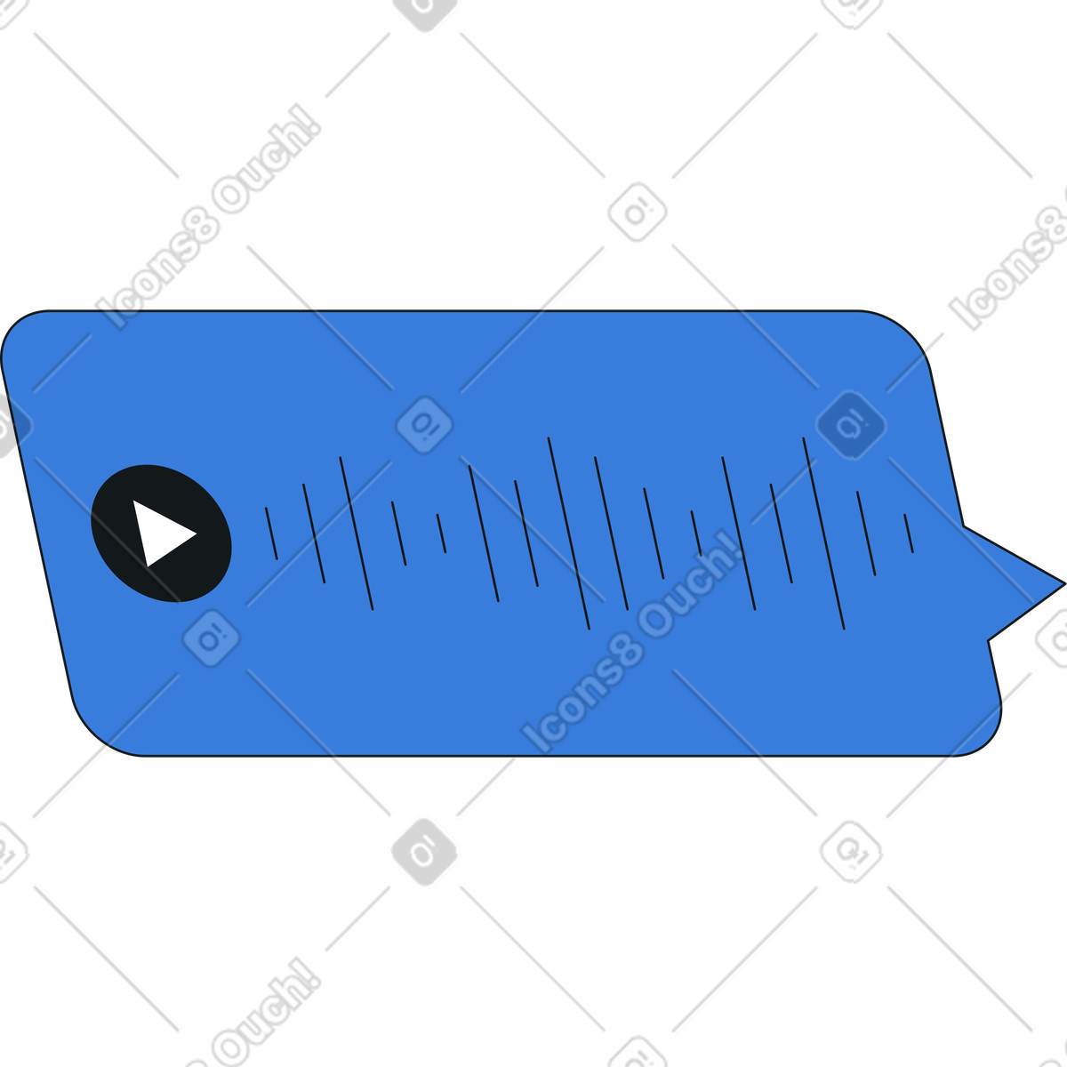 Illustration Message vocal dans le style Midnight à télécharger aux formats PNG, SVG