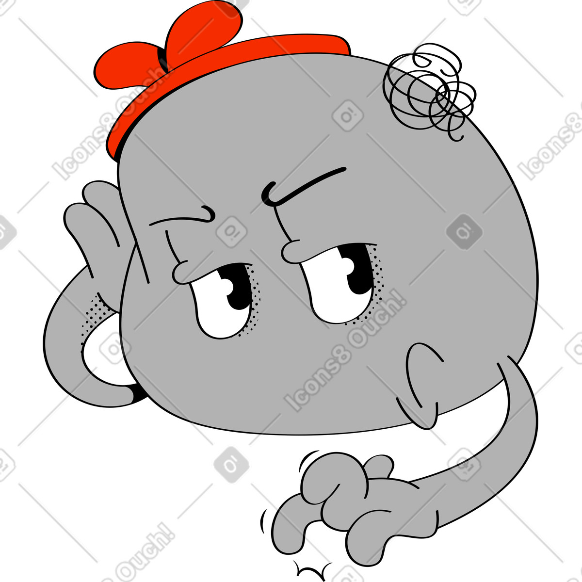 Illustration Triste portefeuille vide dans le style Looney à télécharger aux formats PNG, SVG