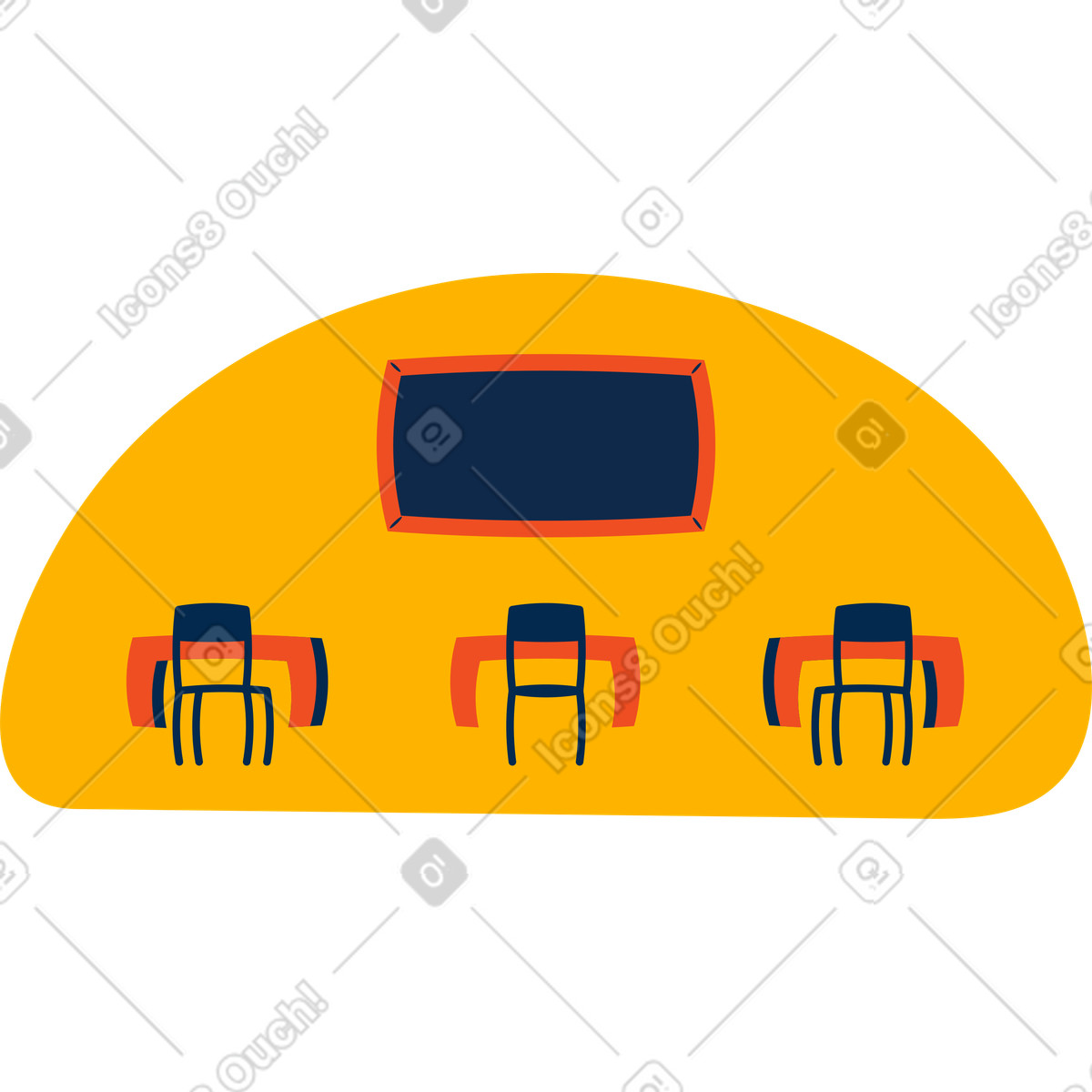 Ilustração de Sala aula em no estilo Flame para baixar em PNG, SVG