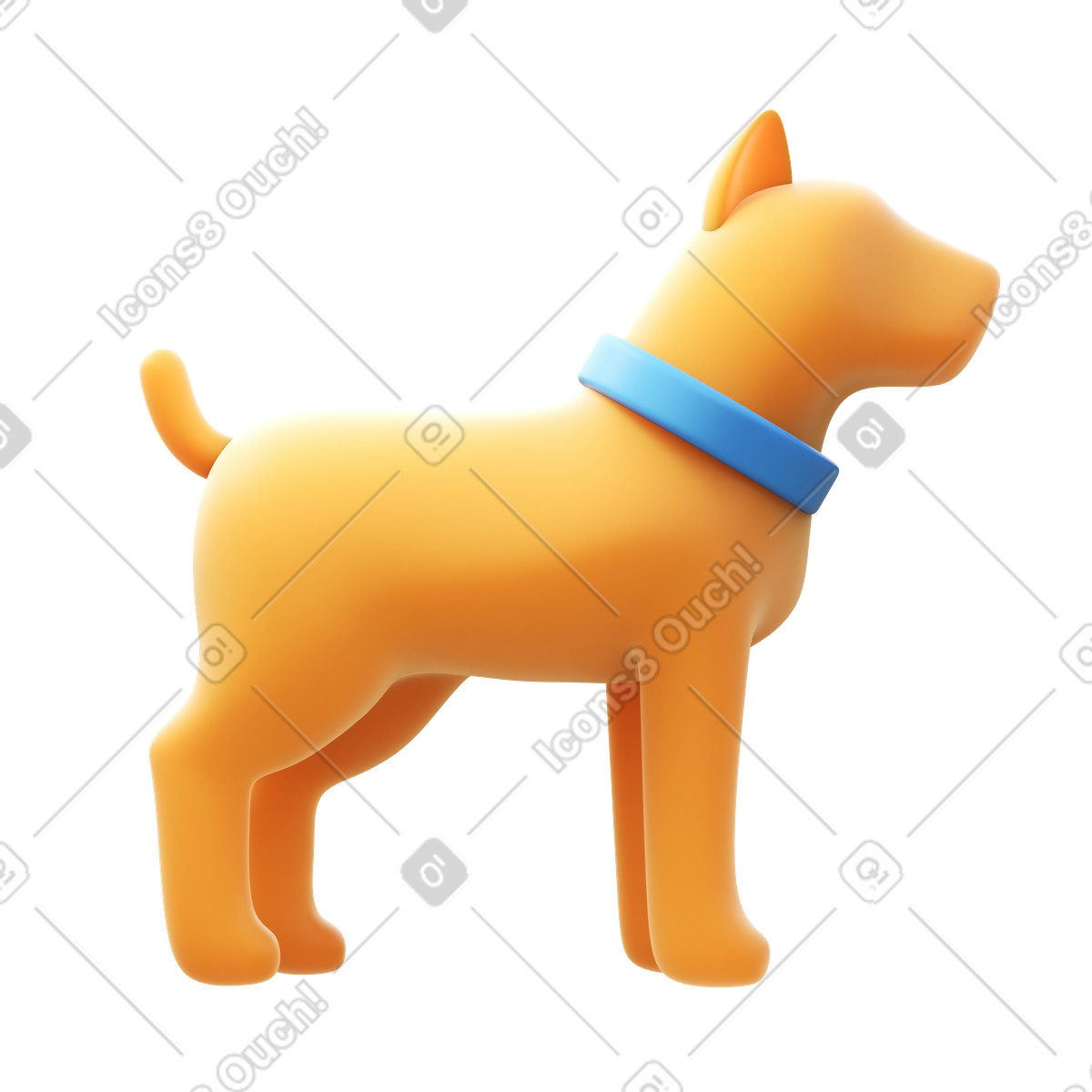 3D Fluency 스타일의 Dog 일러스트레이션 PNG, SVG 다운로드