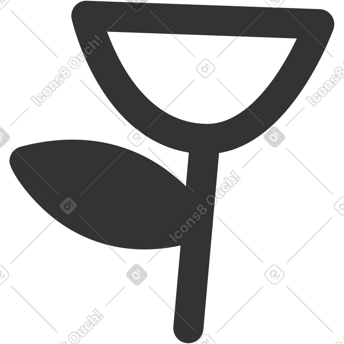 Ilustración Flor en estilo Crayon a descargar en PNG y SVG