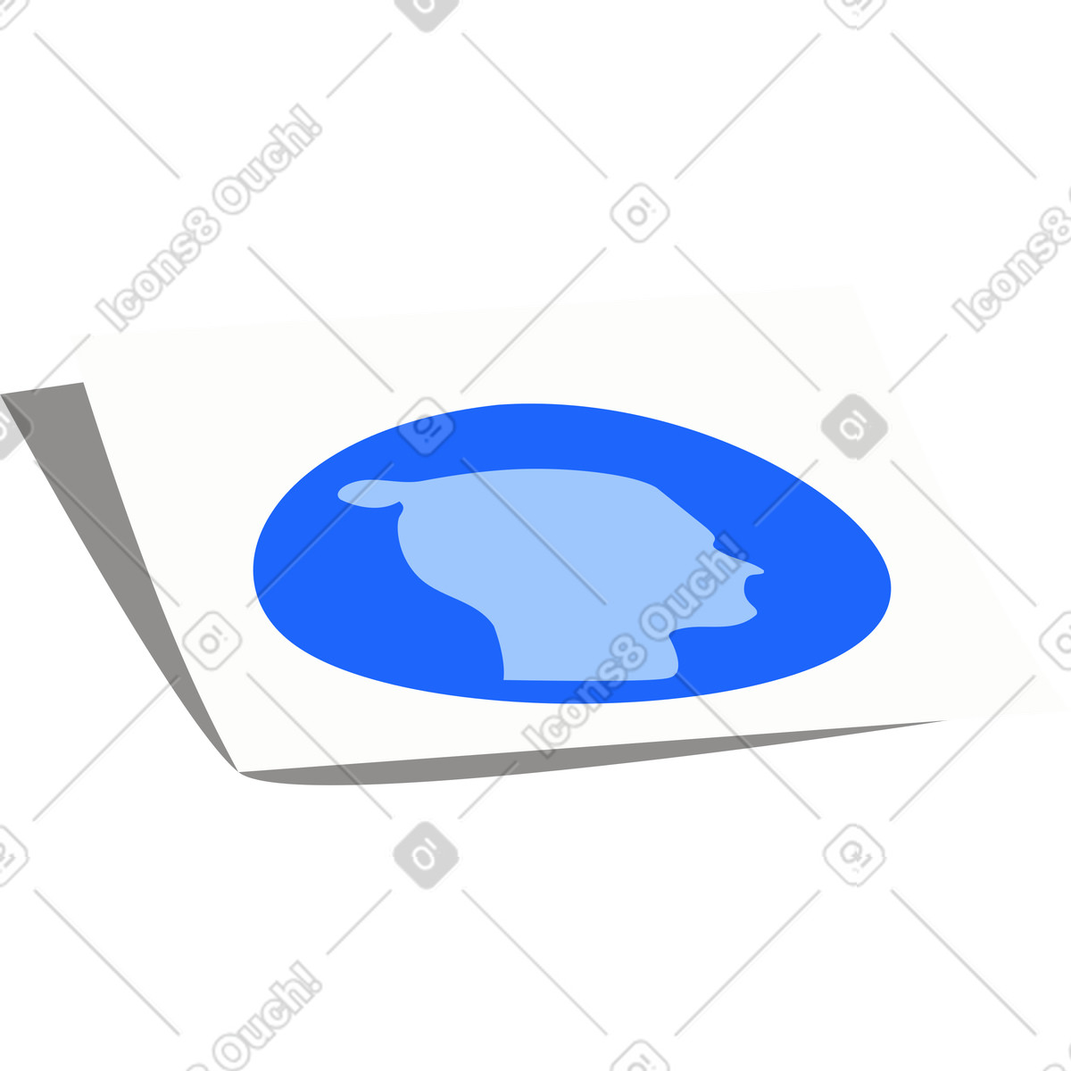 Aufkleber mit dem avatar des benutzers-Illustration im Editorial-Stil als Download in PNG, SVG