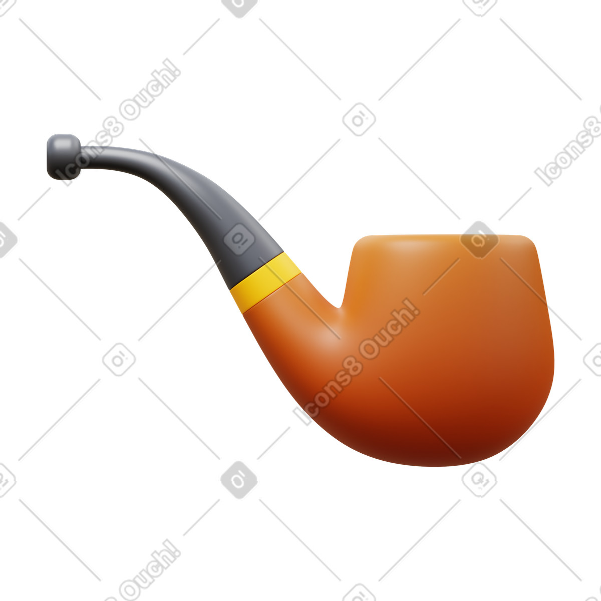 Illustration Smoking pipe dans le style 3D Fluency à télécharger aux formats PNG, SVG