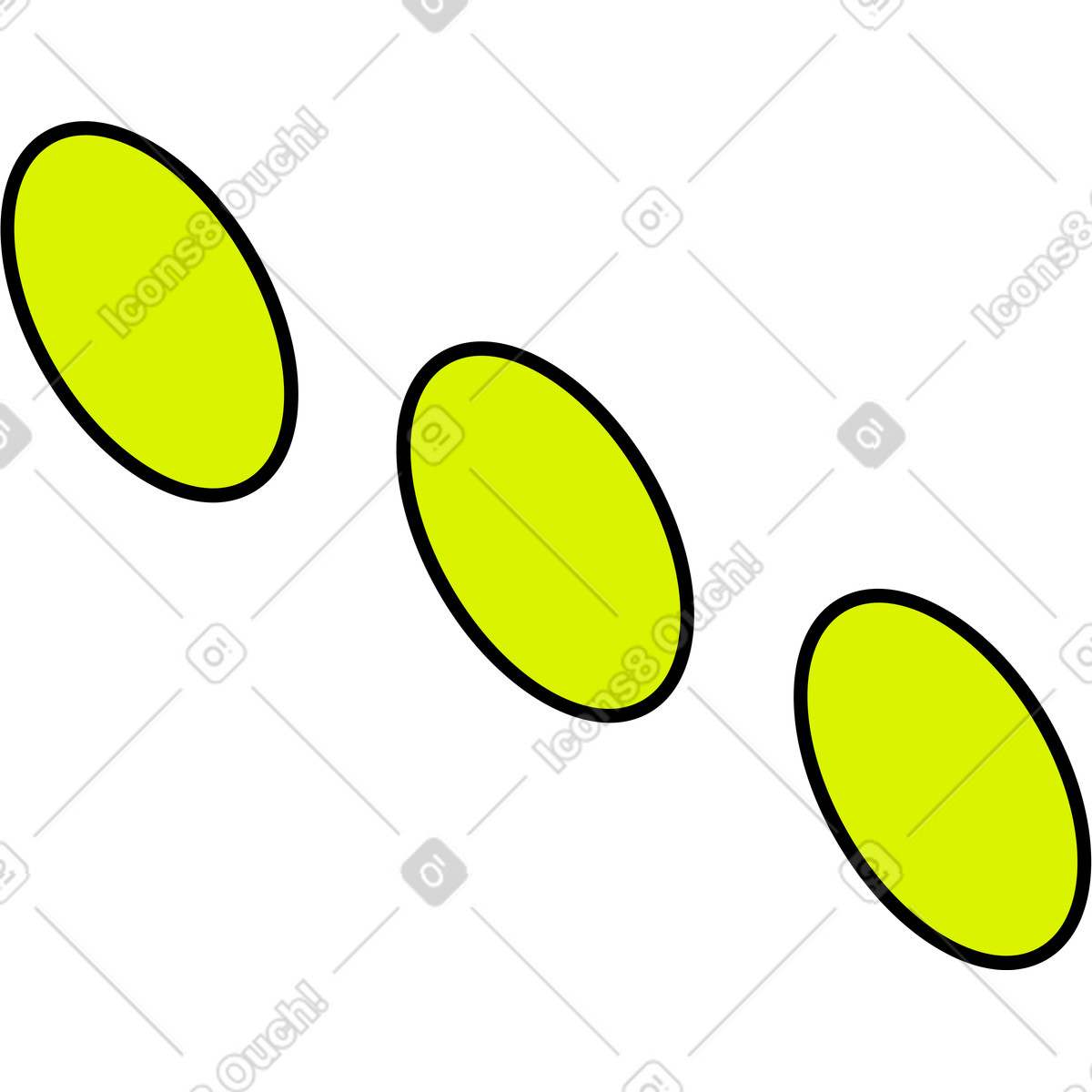 Ilustración Tres puntos en estilo Isometric a descargar en PNG y SVG