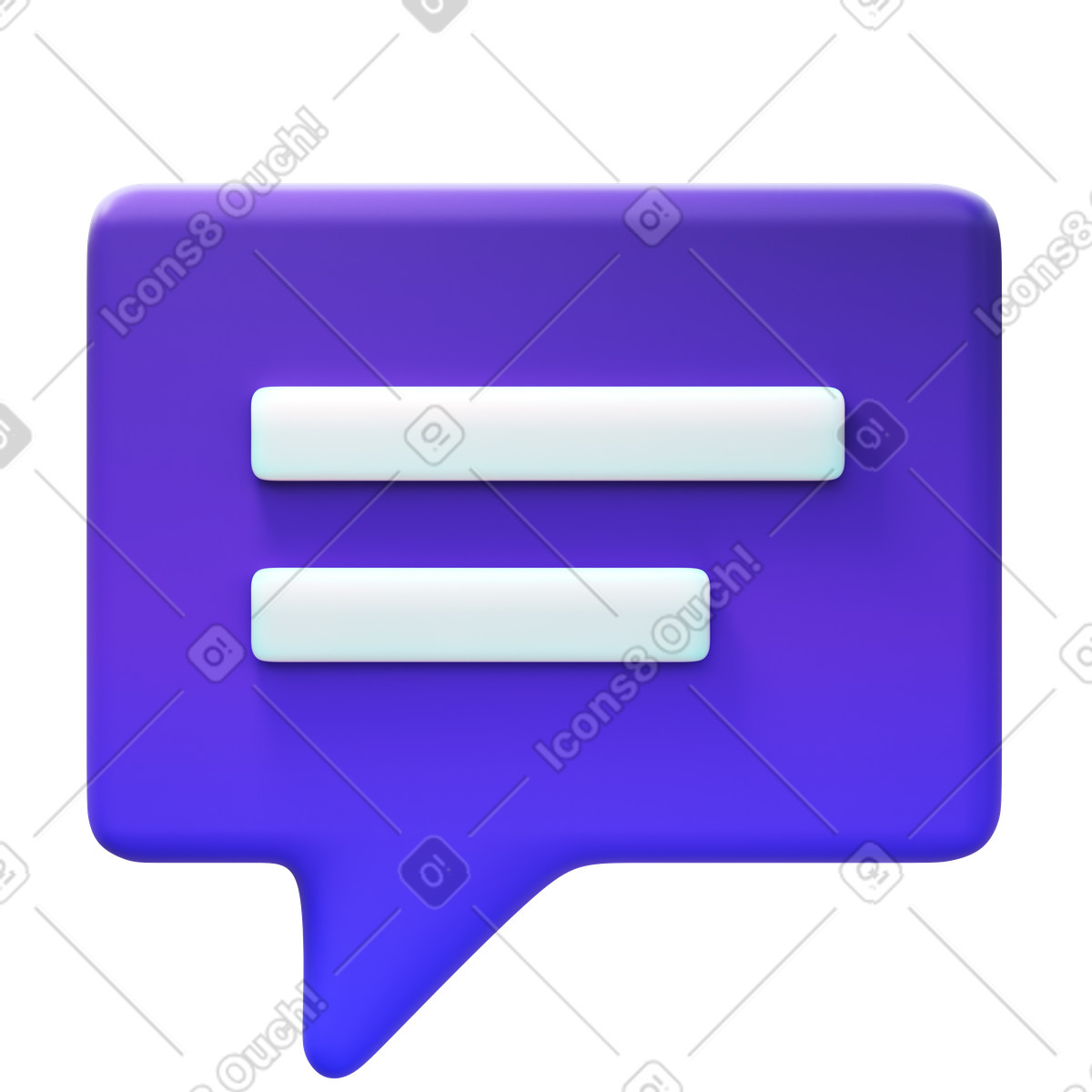 下载 3D Fluency 风格的 评论气泡 插画，支持 PNG、SVG 格式