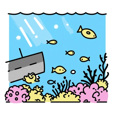An underwater realm depicted on a magic card, teeming with marine life