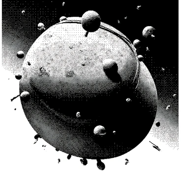 An abandoned spacecraft is drifting in space. The surface of the spacecraft is covered in intricate alien symbols, showcasing a variety of shapes and patterns. The spacecraft is surrounded by floating debris, including fragments of metal and other materials, scattered in various directions. The vastness of space is in the background, emphasizing the isolation of the spacecraft.