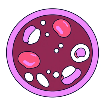A detailed illustration of red blood cells that are round and biconcave, with a rich red color. Surrounding them are white blood cells, which are larger and have a distinct irregular shape, showing a white or light purple hue. The blood vessel is depicted as a tube with a smooth interior surface, colored in shades of deep red and dark maroon. The cells appear to be moving fluidly through the vessel, with some clustering together while others seem to be darting around. Light reflections and shadows create depth, enhancing the vibrant atmosphere within the blood vessel.