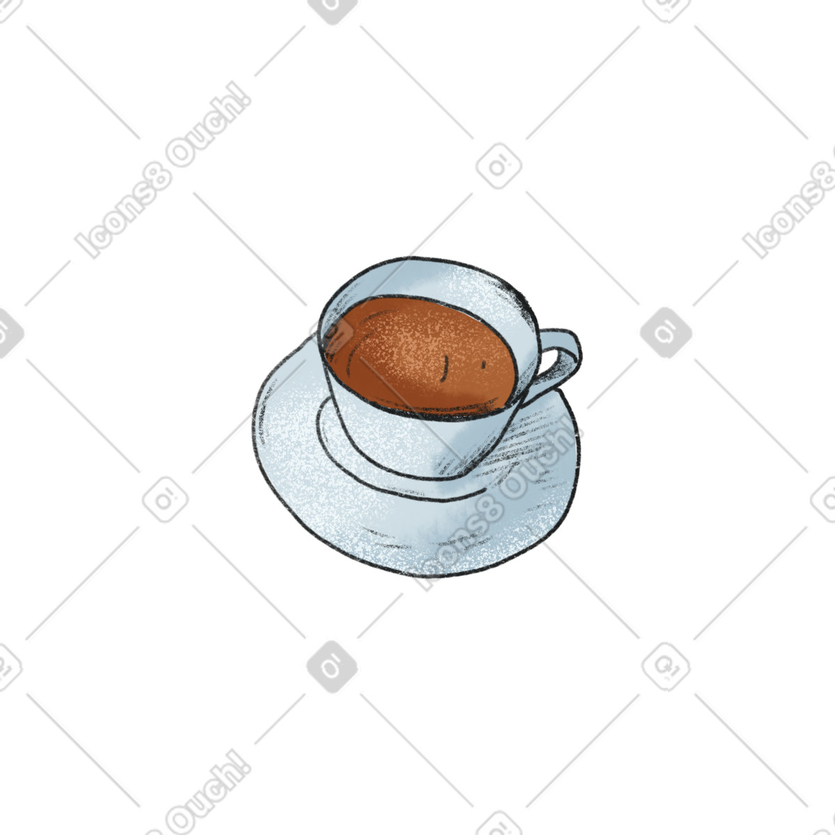 Moments 스타일의 Cup of coffee 일러스트레이션 PNG, SVG 다운로드