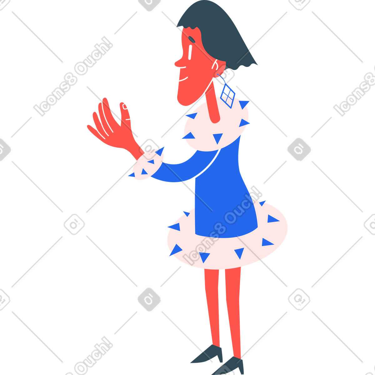 下载 Kingdom 风格的 女人站 插画，支持 PNG、SVG 格式
