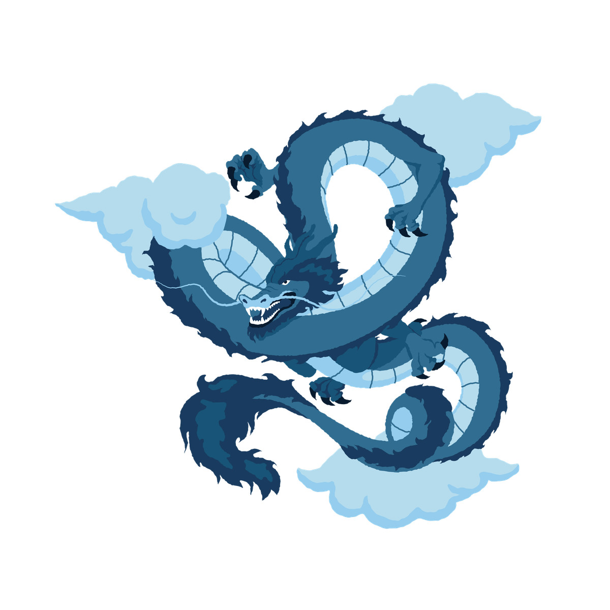 Cherry 스타일의 Flying Chinese dragon as New Year symbol 일러스트레이션 PNG, SVG 다운로드
