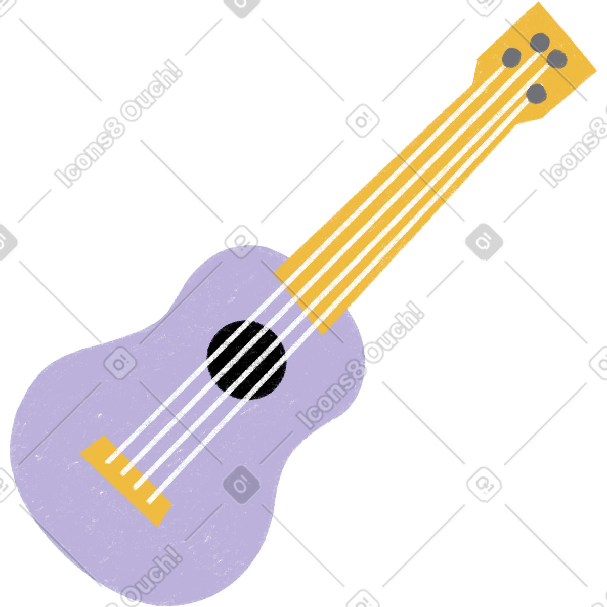 Ukulele illustration in Tutti style download in PNG, SVG