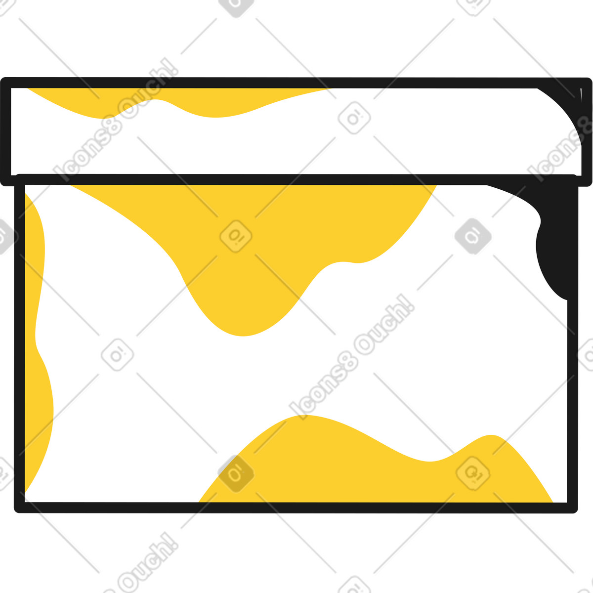 Box illustration in Taxi style download in PNG, SVG